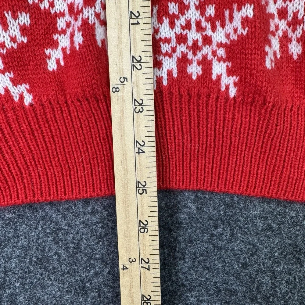 Party Sweater Dec 25th Christmas Sweater Mens L Gingerbread Ugly Holiday Red
